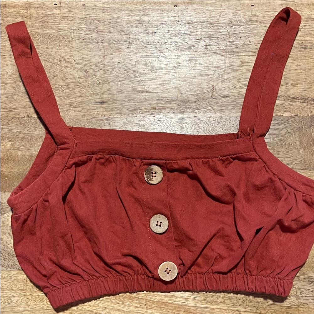 ⭐️6 for $20!⭐️ Pull&Bear Rust Red crop top